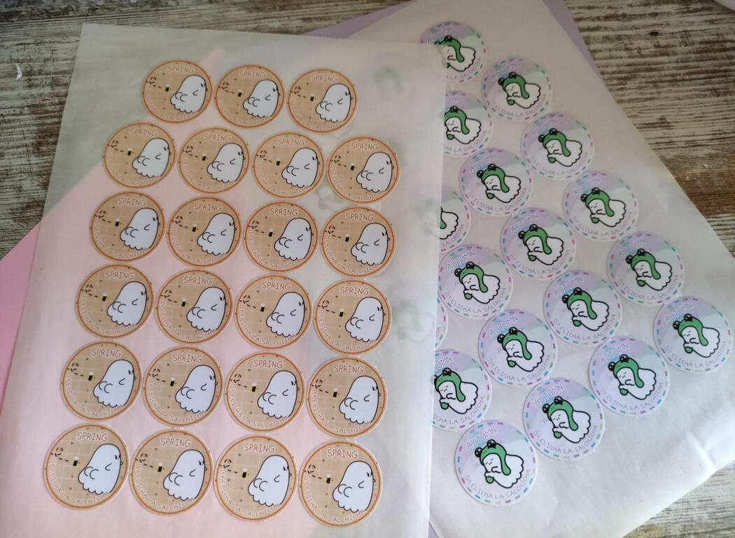 Pegatinas estandar ejemplo